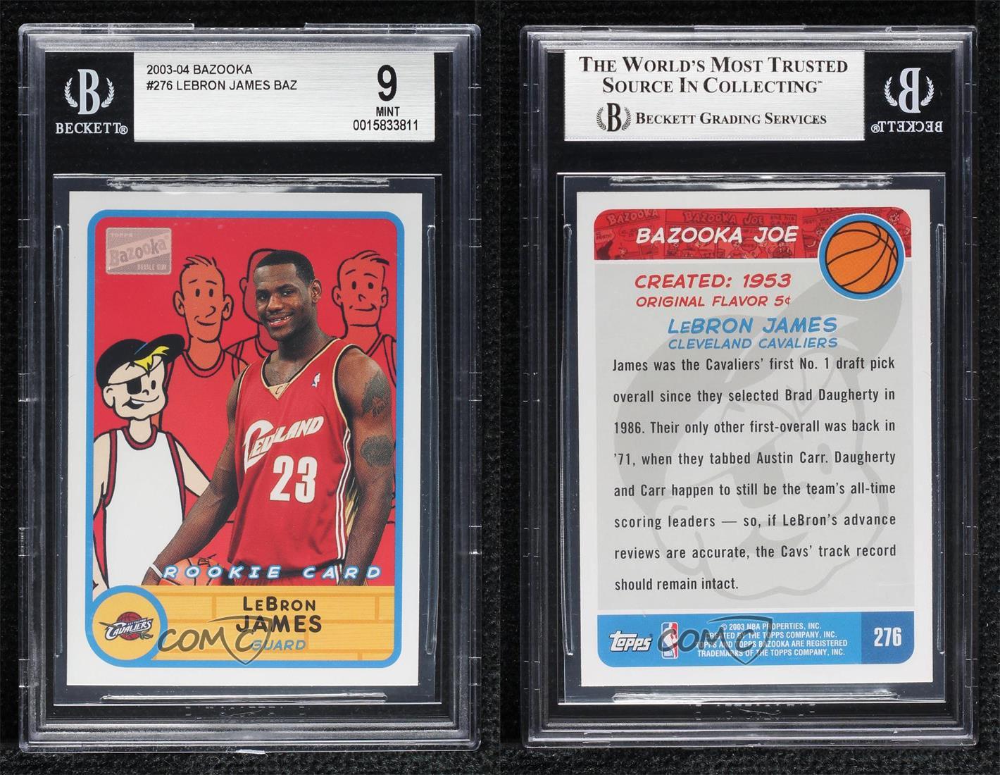 LeBron James 2003-2004 Bazooka Joe GOLD Rookie #276