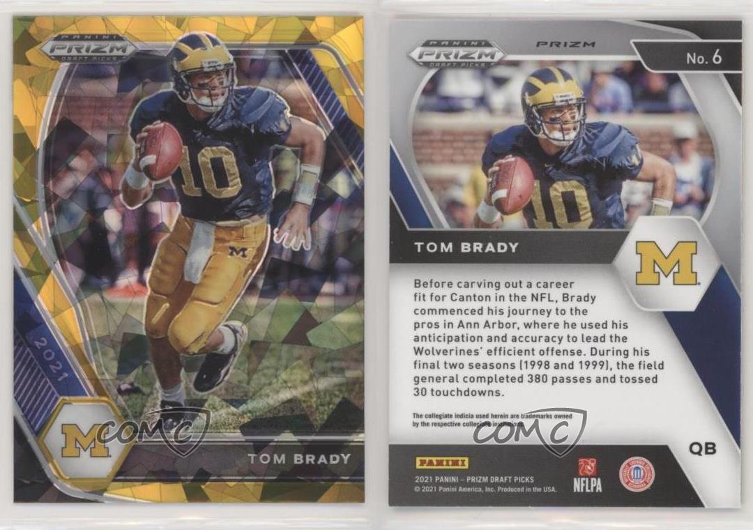 2021 Panini Prizm Draft Gold Ice Tom Brady Football Card /Y228