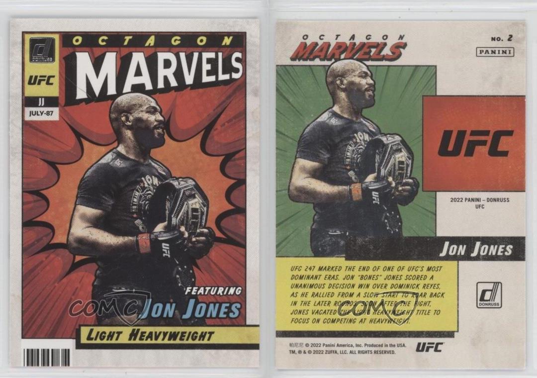 2022 Donruss UFC Octagon Marvels Jon Jones #2 - Picture 3 of 7