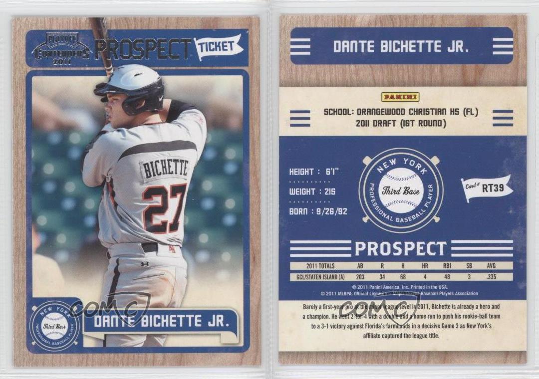 2011 Playoff Contenders Rookie Ticket Autographs #RT39 Dante Bichette Jr. -  Auto - NM-MT