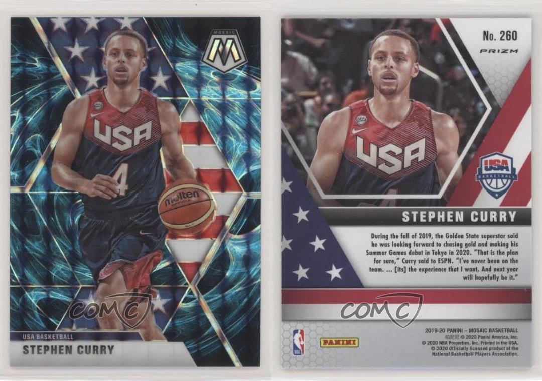 2019-20 Panini Mosaic USA Basketball Genesis Prizm Stephen 2019-20 Panini Mosaic USA Basketball Genesis Prizm Stephen