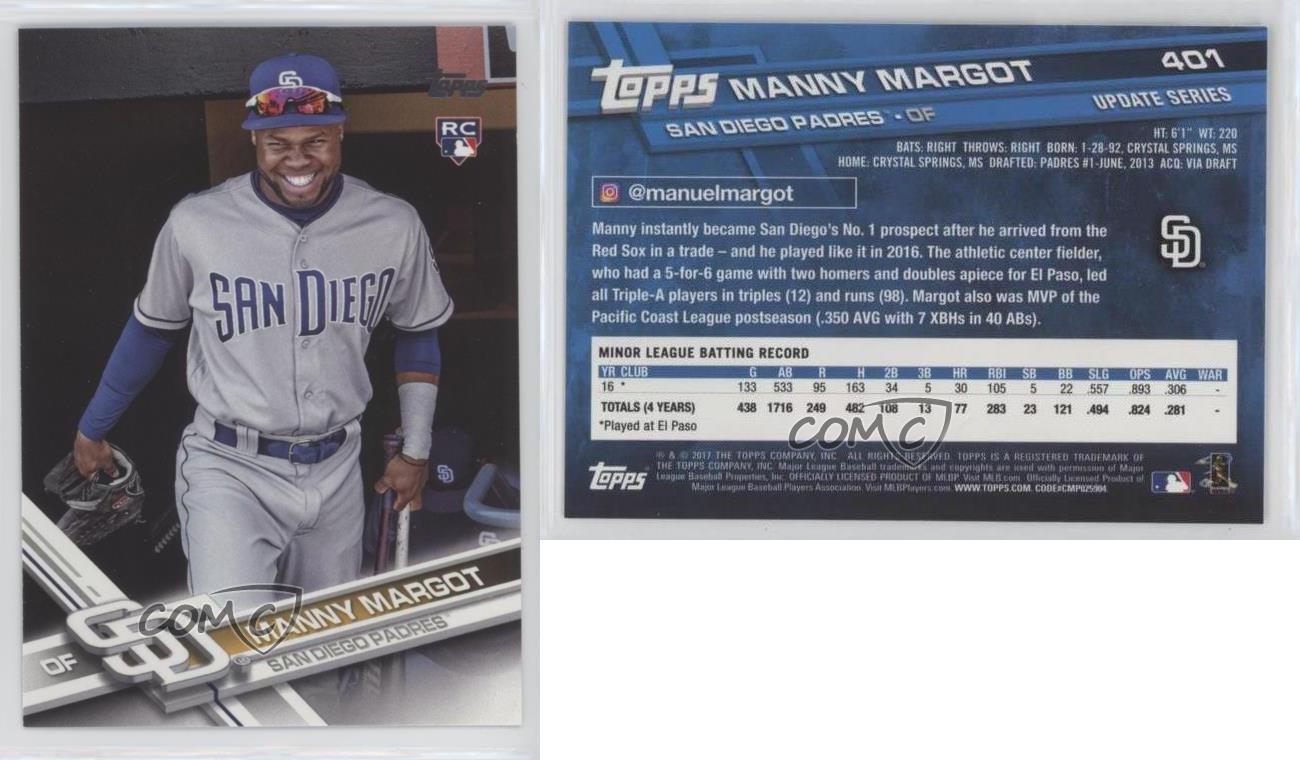 MANNY MARGOT 2017 Topps Update SP Photo Variation #401 PADRES RC 