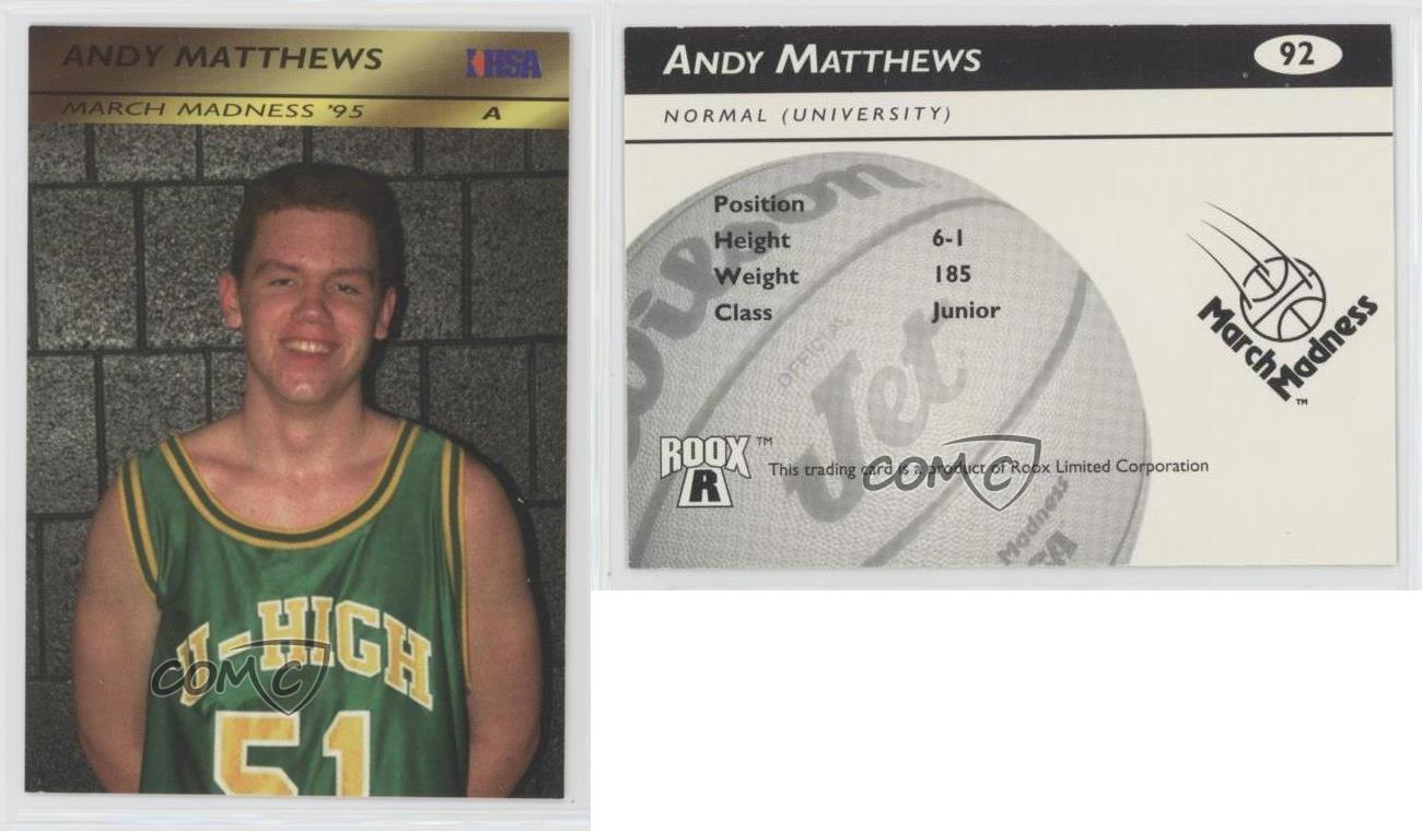 1994-95 Roox IHSA A March Madness '95 Boys Andy Matthews #92