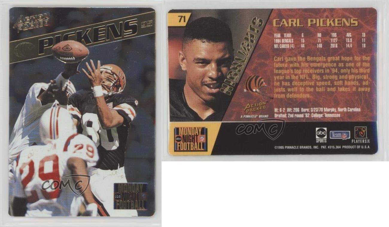 Carl Pickens 1995 Action Packed Monday Night Football #71