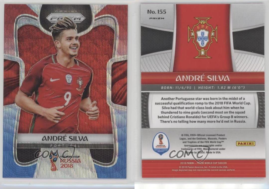 PRIZM WORLD CUP 2018 Laser Parallèle Base Carte #155 Andre Silva-Portugal