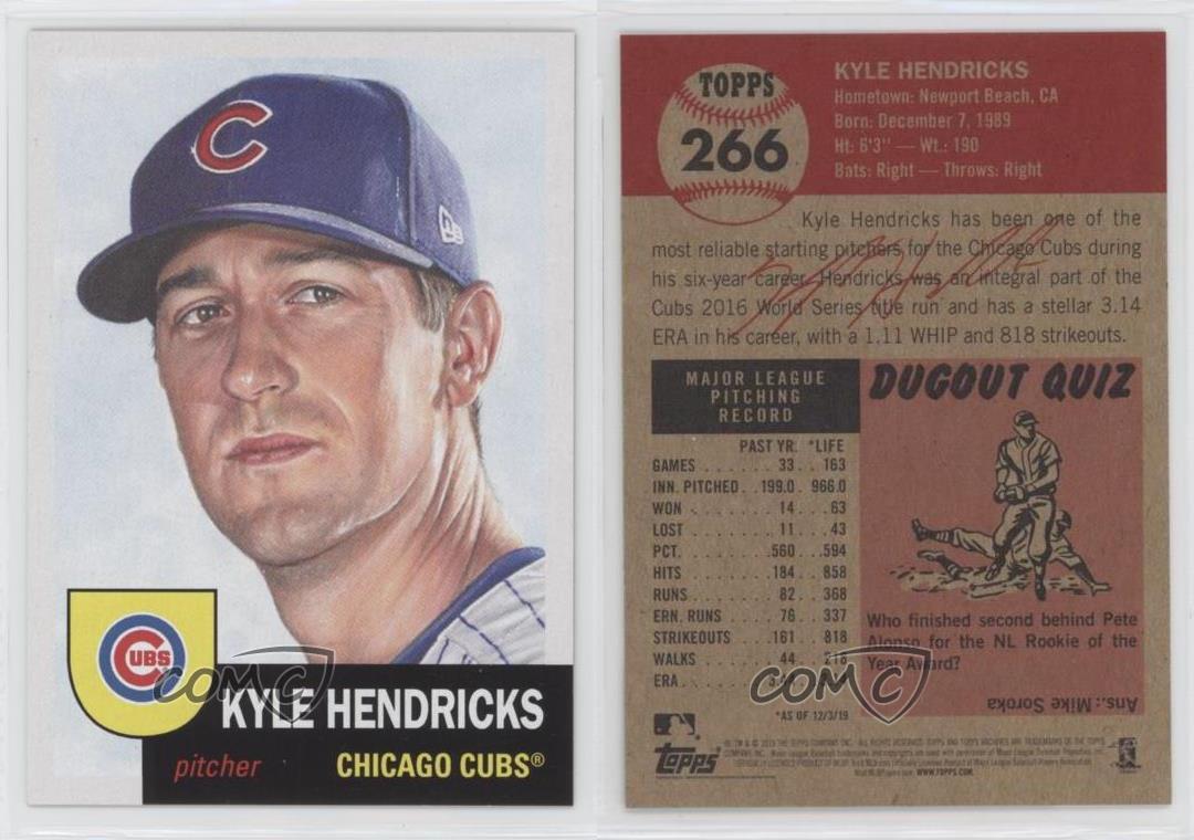 2019 Topps Living Set Online Exclusive /2074 Kyle Hendricks #266 - Picture 4 of 4
