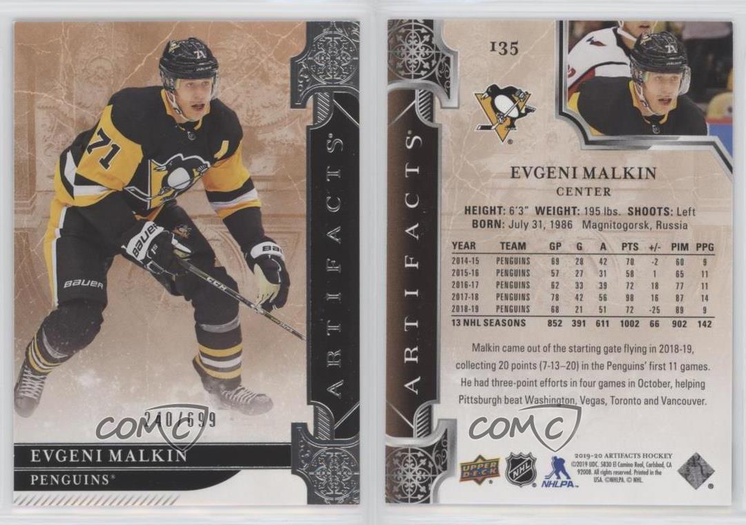 19 Upper Deck Artifacts Stars 699 Evgeni Malkin 135 Ebay 19 Upper Deck Artifacts Stars 699 Evgeni Malkin 135 Ebay