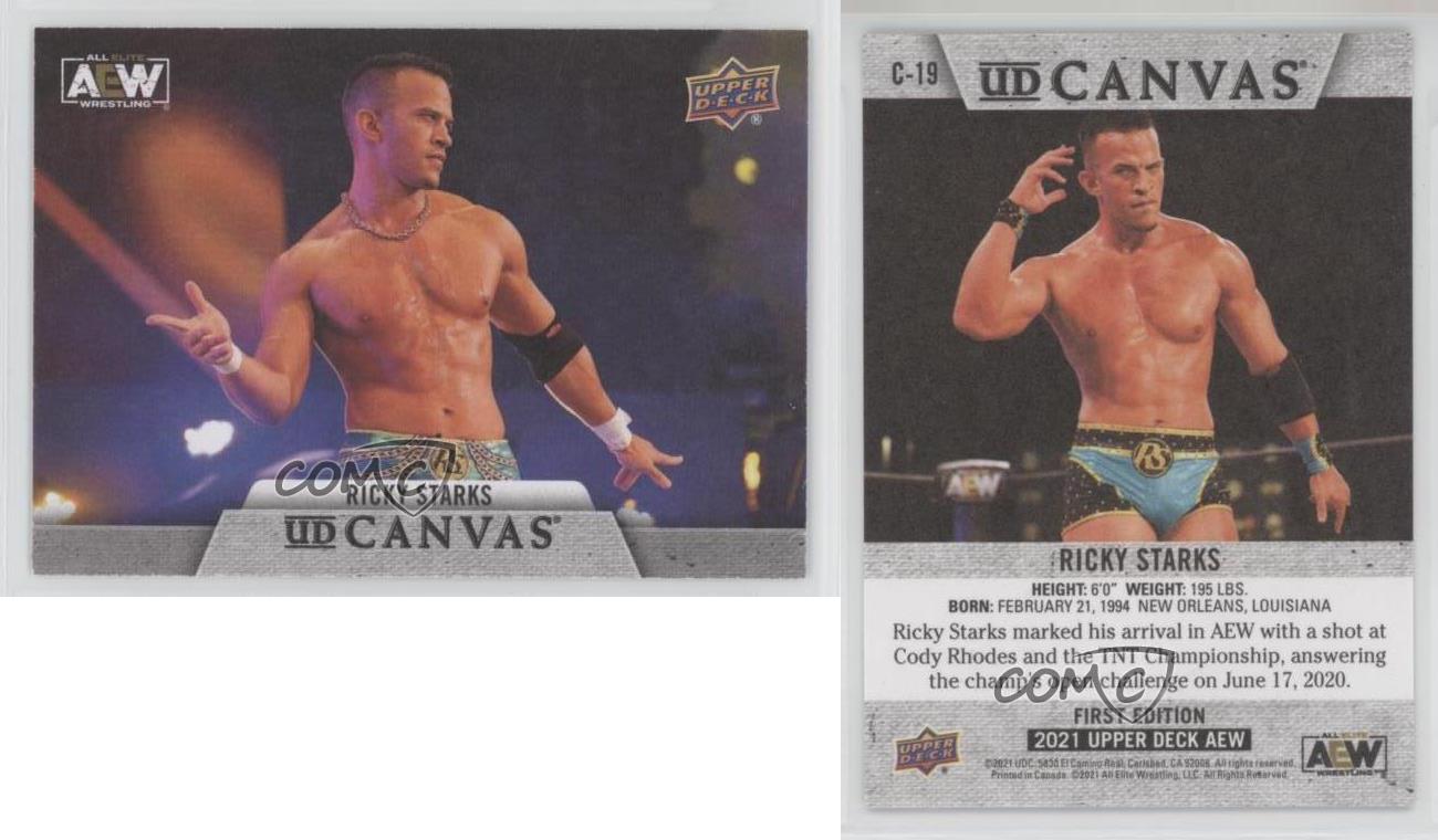 2021 Upper Deck AEW All Elite Wrestling Canvas Ricky Starks #C-19 Rookie RC