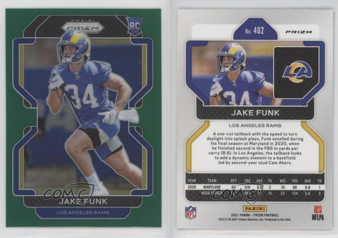 : 2021 Prizm Football #402 Jake Funk RC Rookie Los