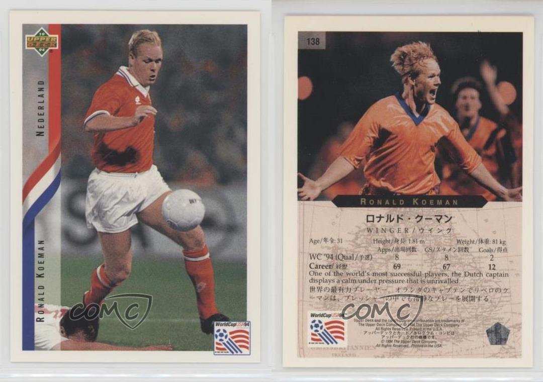 1994 Upper Deck World Cup English/Japanese Ronald Koeman #138