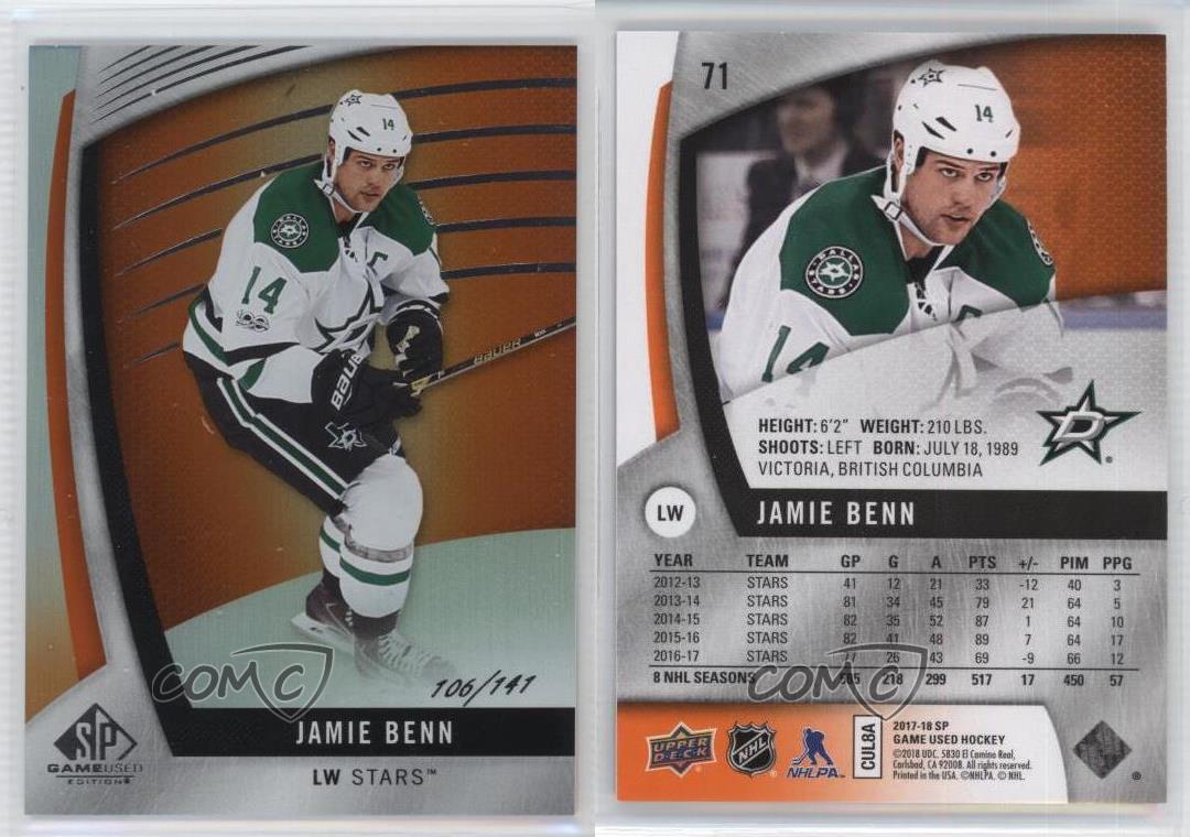 Jeu SP 2017-18 Occasion Orange économies Rainbow /141 Jamie Benn #71