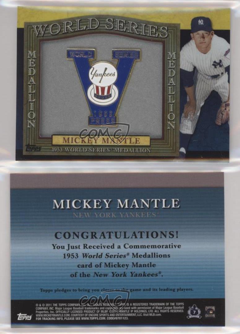 2011 Topps - World Series Manufactured Medallions #1961 - Mickey Mantle