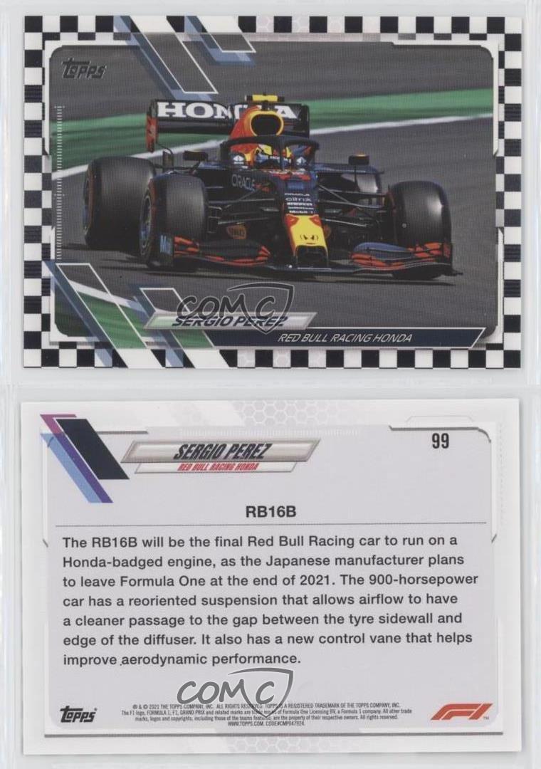 2021 Topps Formula 1 F1 Cars Checkered Flag Sergio Perez #99