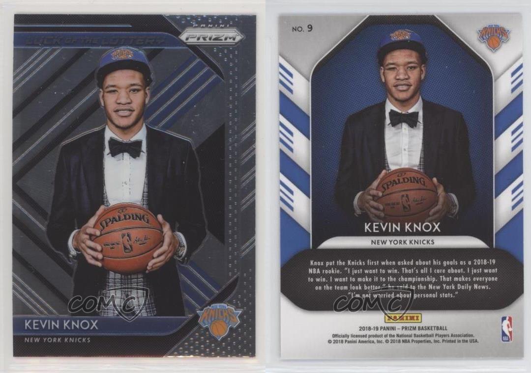 KEVIN KNOX  2018-19 PANINI PRIZM LUCK OF THE LOTTERY ROOKIE CARD #9 