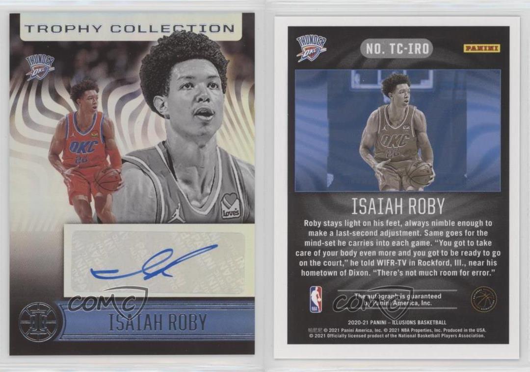 Collection Trophée Panini Illusions 2020-21 signatures Isaiah Roby #TC-IRO 2024 Auto