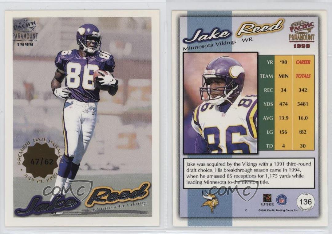 1999 Pacific Paramount Premiere Date /62 Jake Reed #136