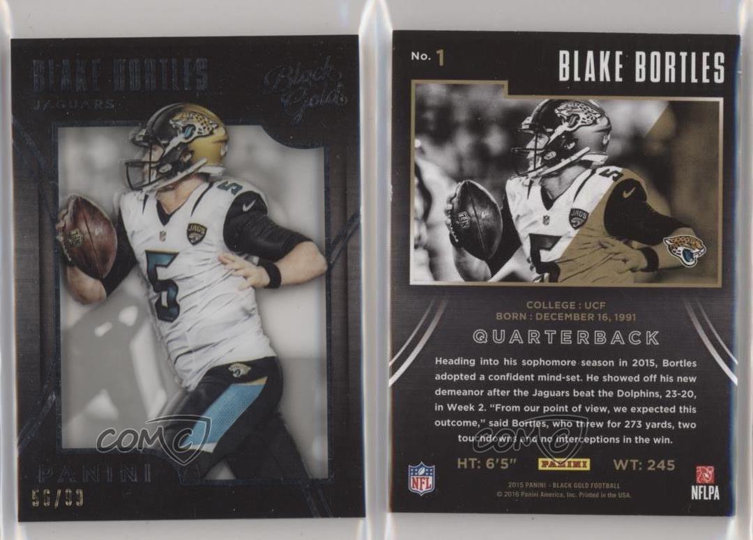 2015 Panini Black Gold Football Massive Materials White #BB Blake Bortles  Jersey 52/99 at 's Sports Collectibles Store