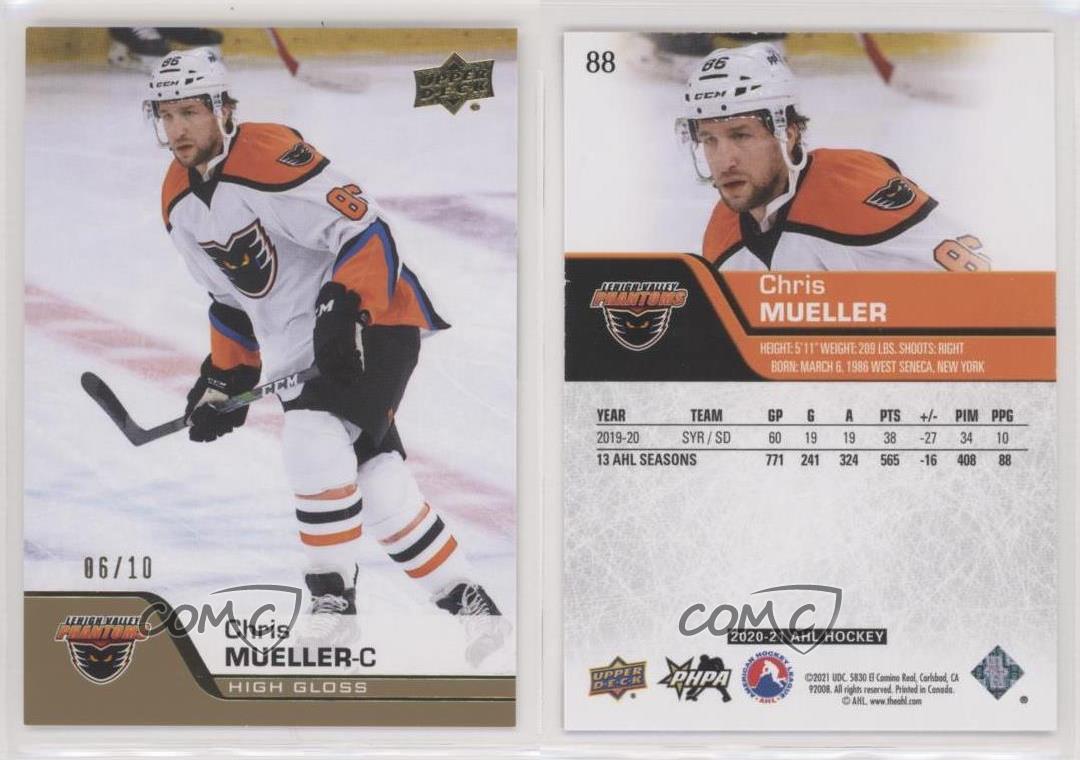 2020-21 Upper Deck AHL High Gloss /10 Chris Mueller #88 | eBay