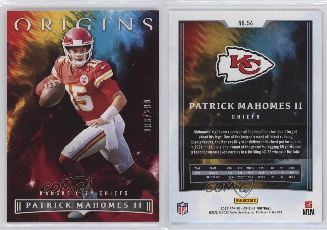 2022 PATRICK top MAHOMES ORIGINS /299