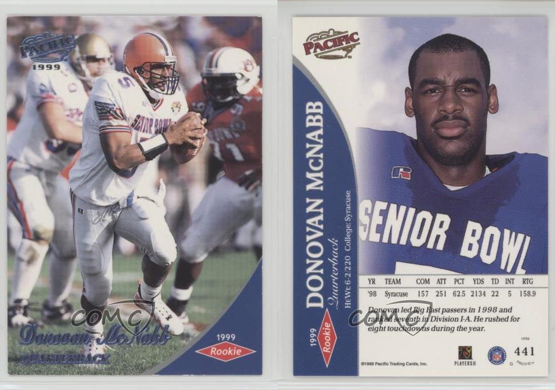 1999 Pacific Football Rookie Card #441 Donovan McNabb 