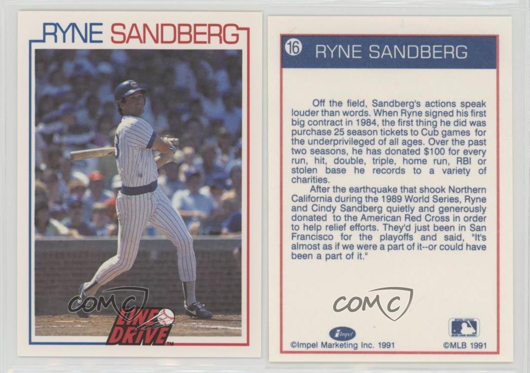 1991 Line Drive Ryne Sandberg Box Set Ryne Sandberg #16 HOF