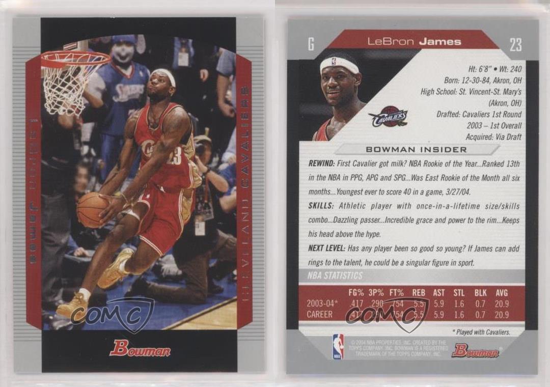 2004-05 Bowman Draft LeBron James #23 - Foto 3 di 7
