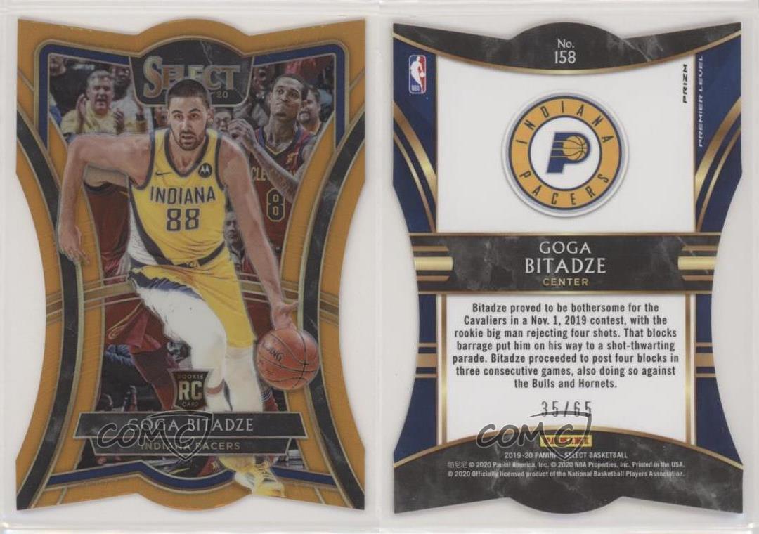 2019-20 Panini Select Premier Level Orange collection Prizm /65 Goga Bitadze #158 Rookie RC