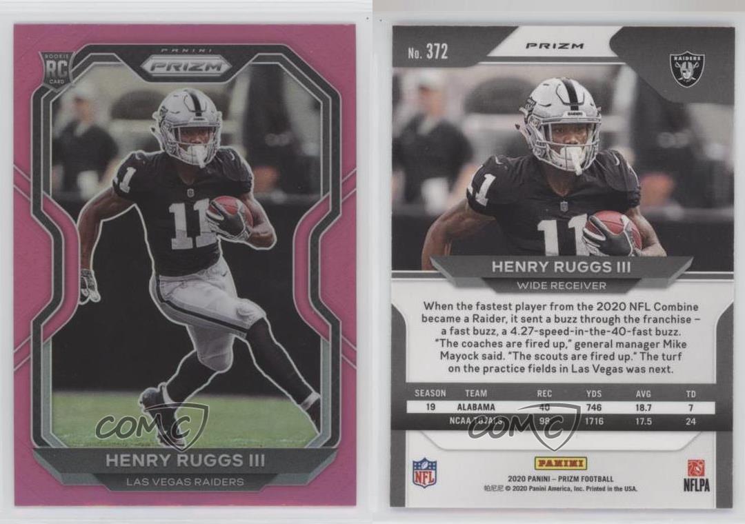 : 2020 Panini Prizm Henry Ruggs III Pink Refractor