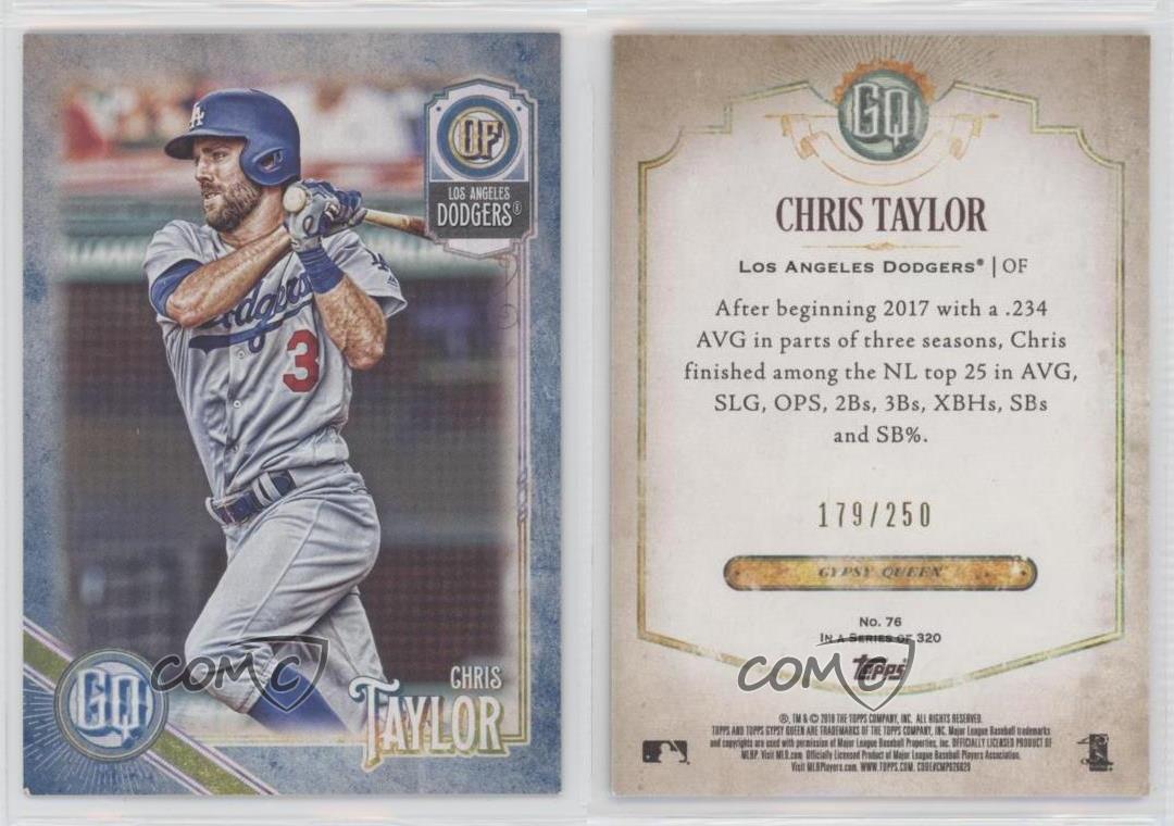 2018 Topps Gypsy Queen Indigo /250 Chris Taylor achats #76