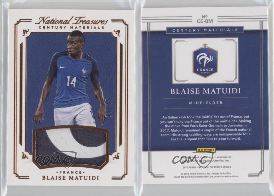 2018 Panini National Treasures Century Materials Bronze/35 Blaise Matuidi - Imagen 3 de 3