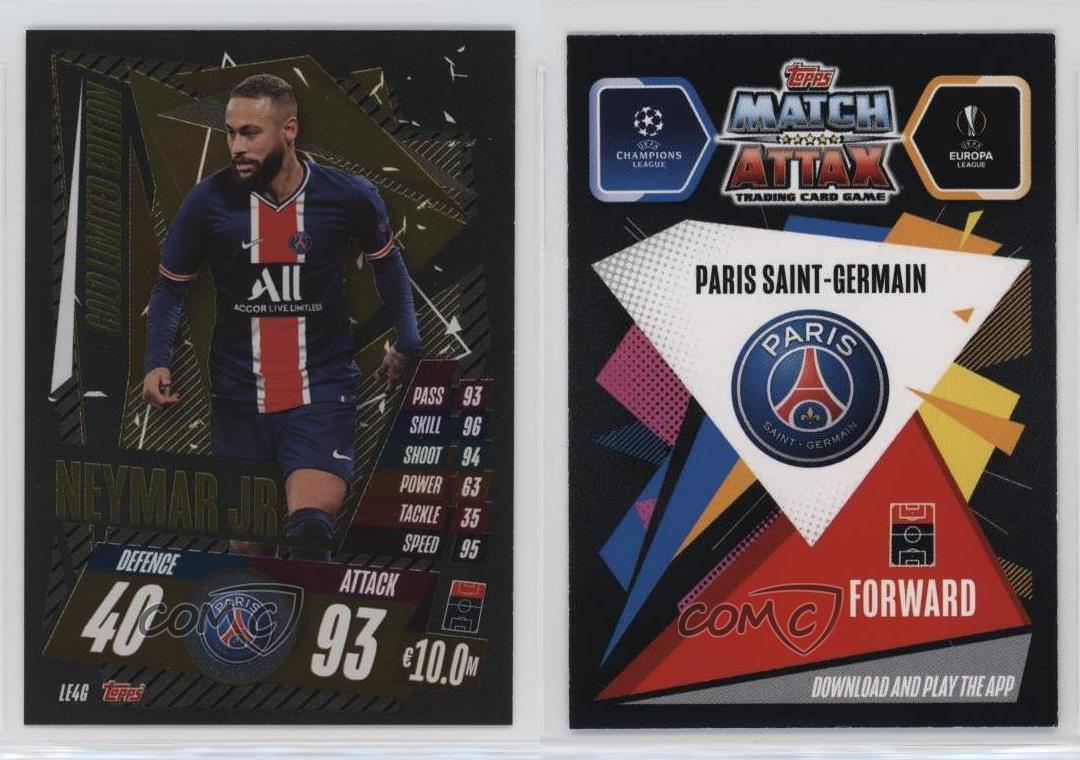 2020-21 Topps Match Attax UCL Limited Edition Gold Neymar Jr #LE4G