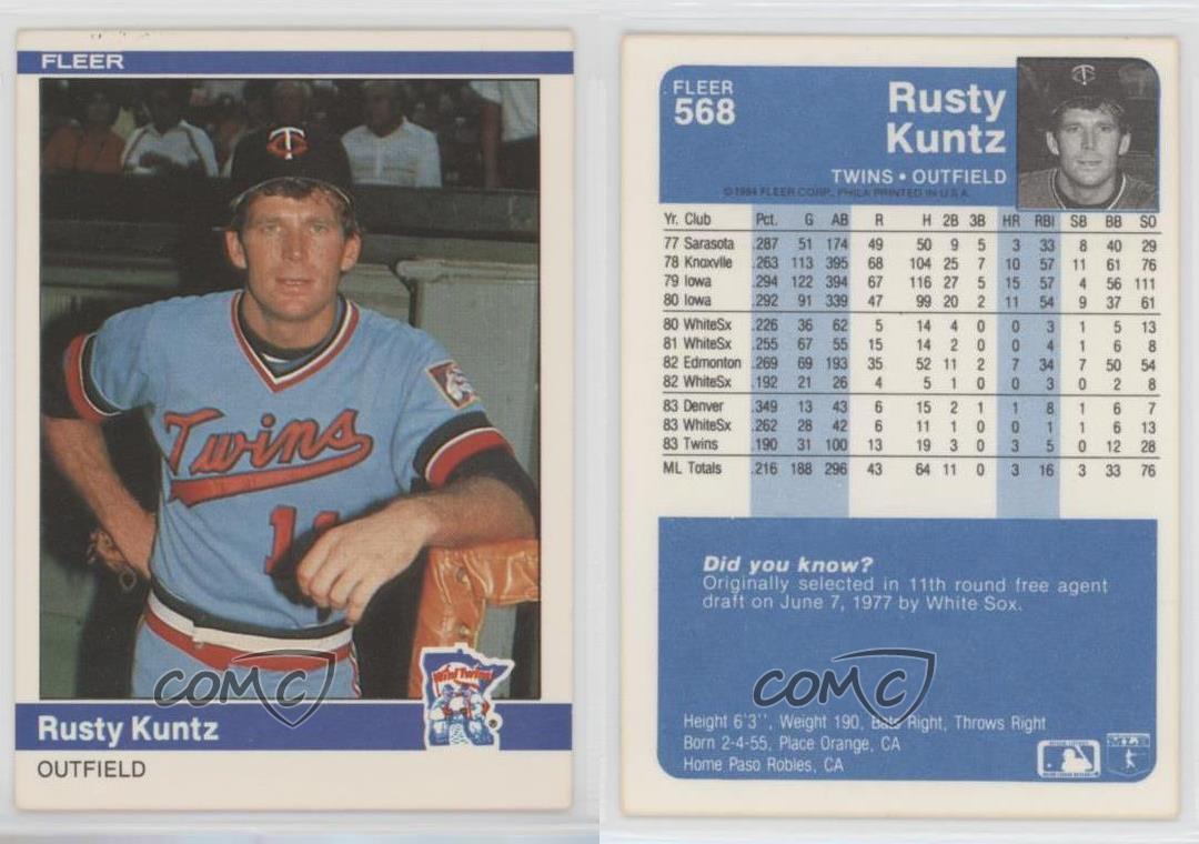 rusty kuntz jersey for sale