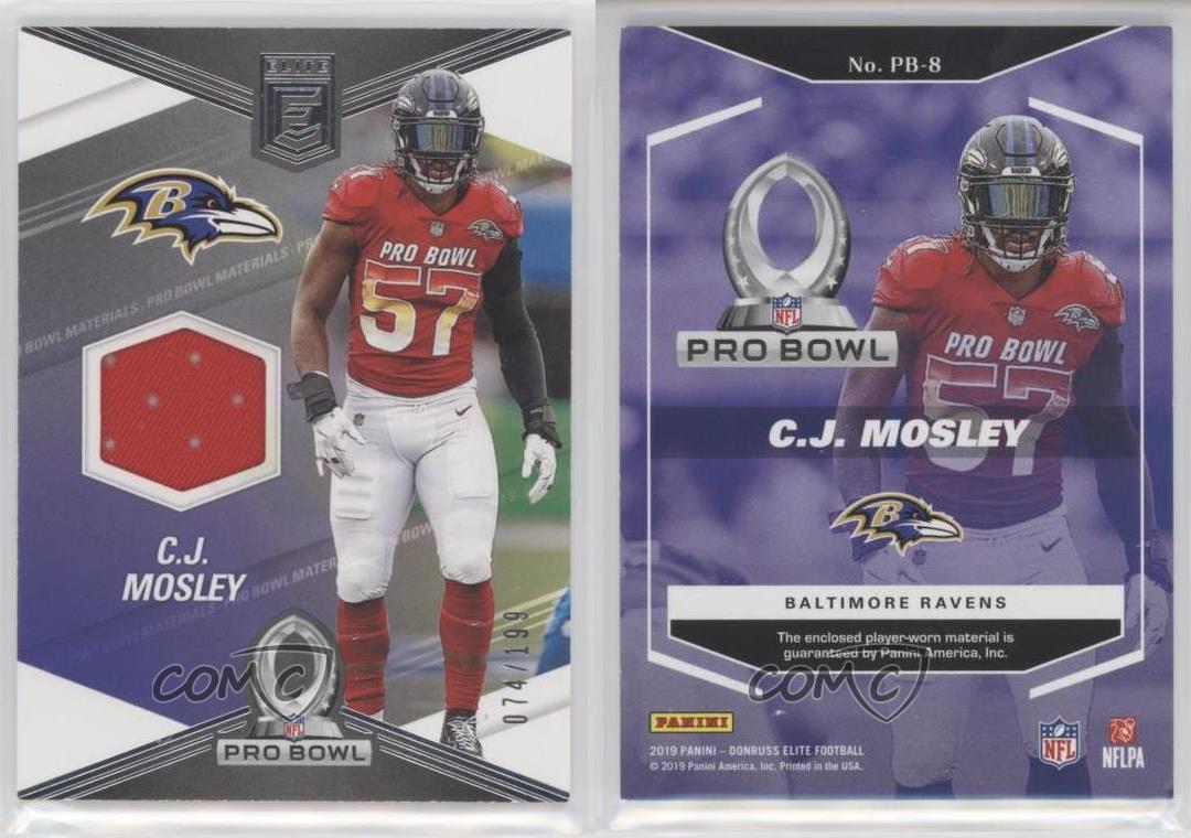 2019 PANINI DONRUSS ELITE CJ MOSLEY PRO BOWL JERSEY RELIC SP 30