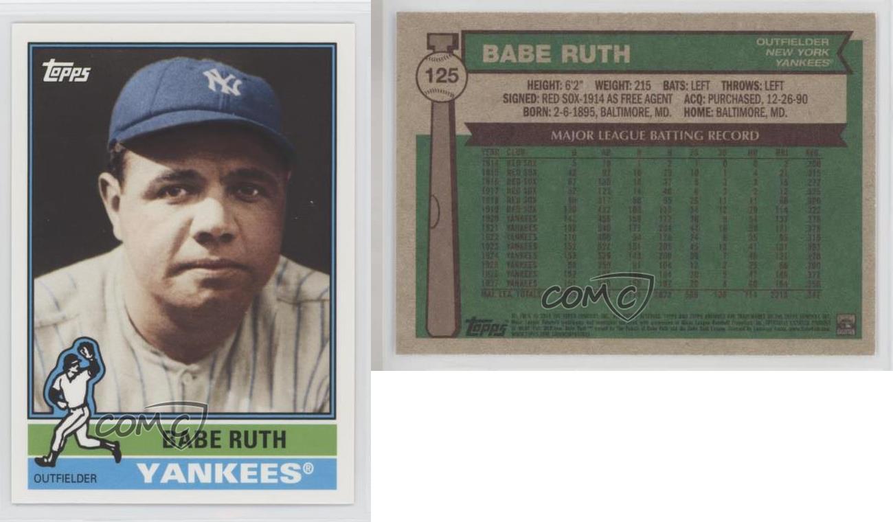2015 Topps Archives Babe Ruth #125 HOF - Bild 4 von 4
