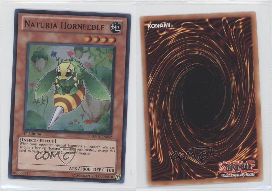 HA03-EN042 Naturia Horneedle Super Rare 1st Edition Mint YuGiOh Card