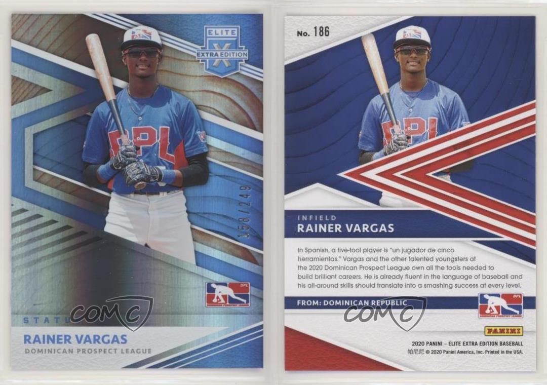 Elite Extra Edition 2020 Dominican Prospect League Status Blue Rainer Vargas - Foto 4 di 4