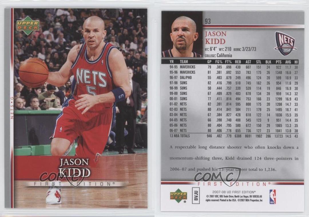 2007 Upper Deck First Edition #93 Jason Kidd New Jersey Nets