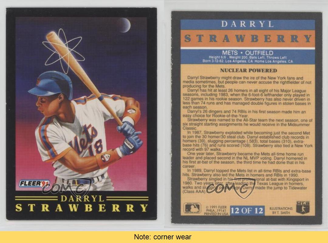 1991 Fleer Pro-Vision Darryl Strawberry #12