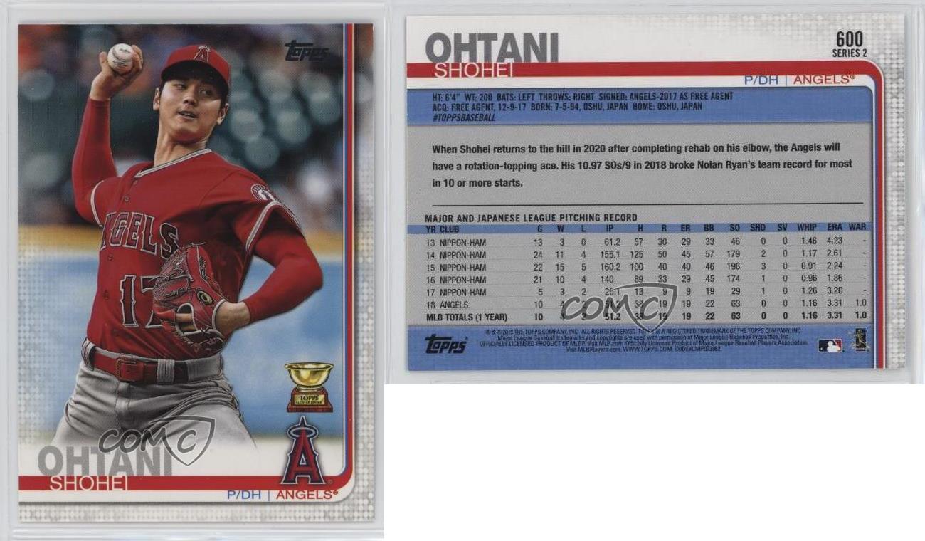 2019 Topps Shohei Ohtani #600