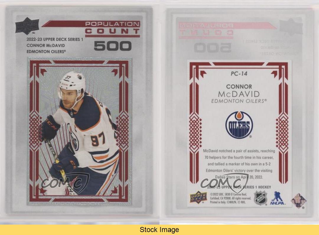 2022-23 Upper Deck Série 1 Population Count 500 /500 vente en gros Connor McDavid #PC-14