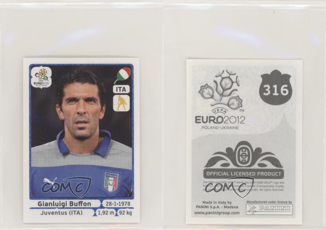 316 Gianluigi Buffon Italia Bild NEUWARE Panini Sticker Fußball EM Euro 2012 Nr