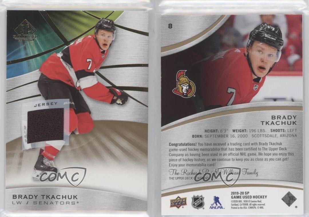 2019-20 Upper Deck SP Game Used Gold Jersey Relics Brady ...