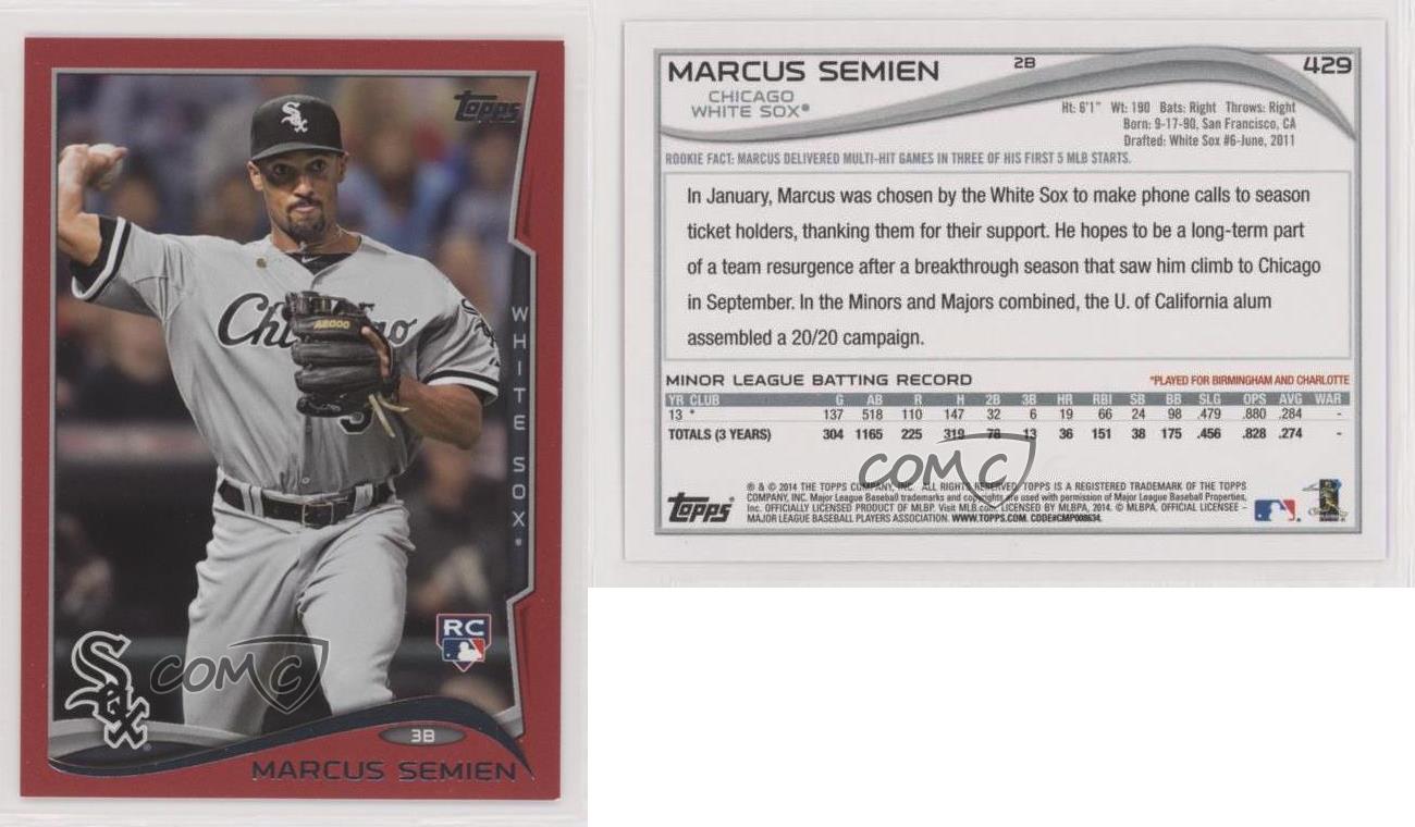 2014 Topps Baseball #429 Marcus Semien Rookie Card at 's