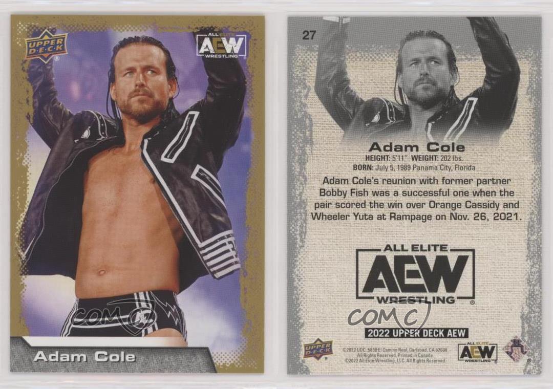 2022 Upper Deck AEW All Elite Wrestling Gold Adam Cole #27