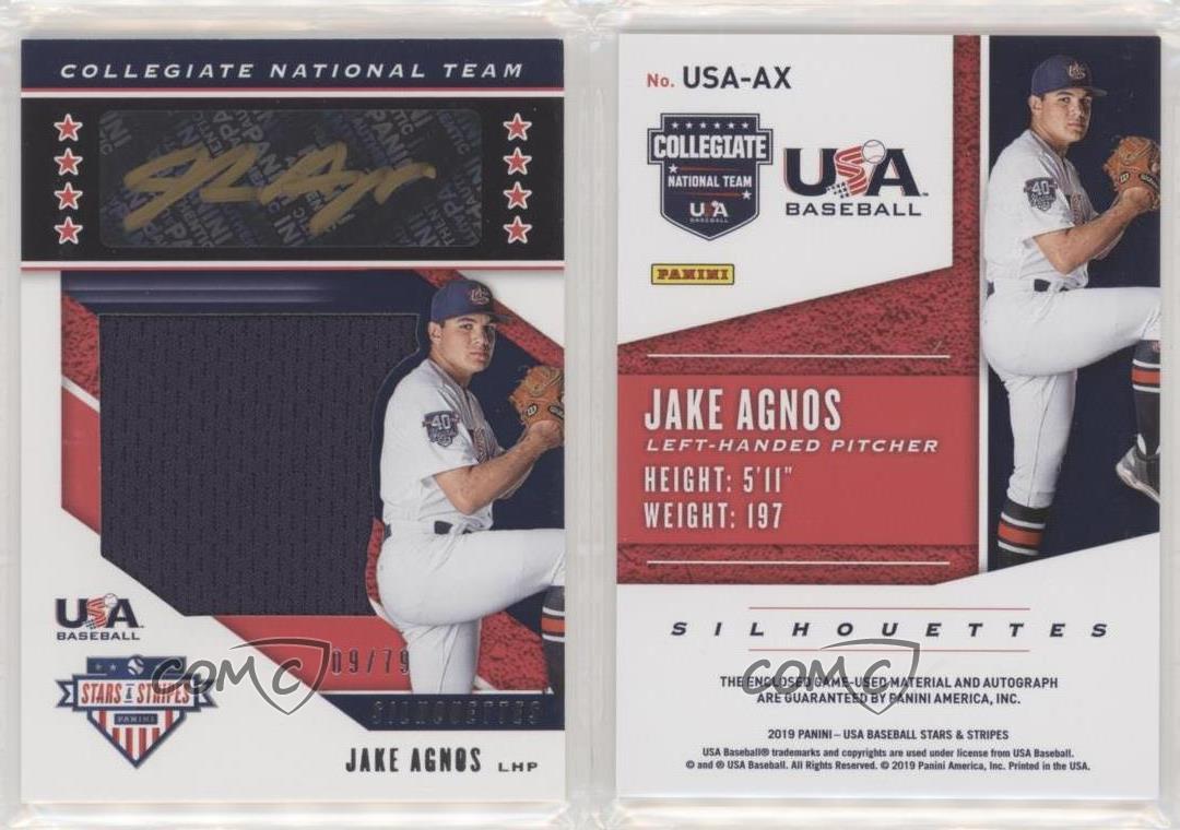 10 JAKE AGNOS East Carolina ECU 2019 Stars & Stripes USA Baseball card QTY Lot 