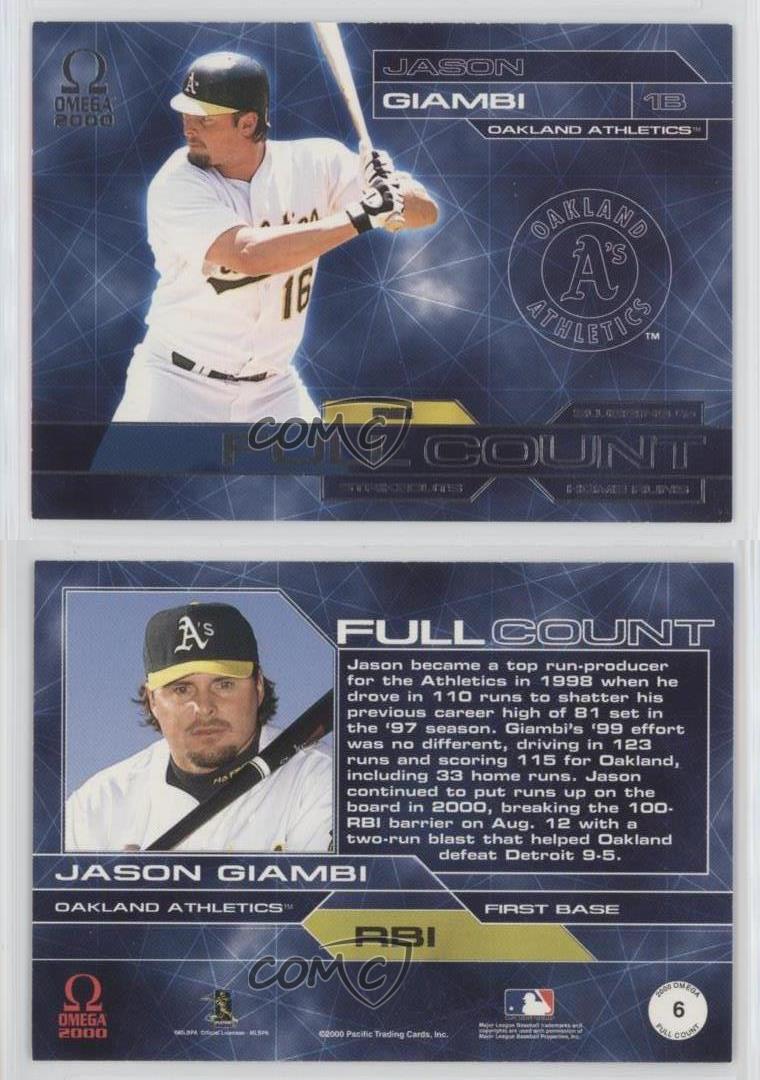 2000 Pacific Omega Full Count Jason Giambi #6