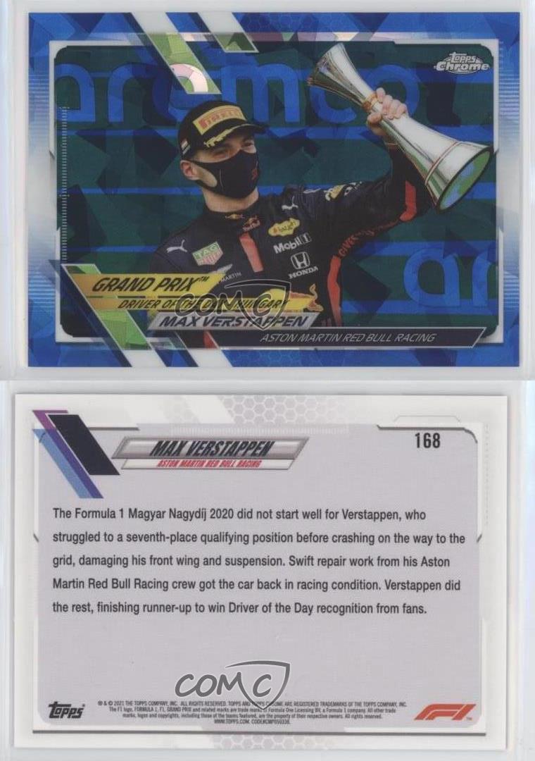 2021 Topps Chrome Sapphire Edition Formula 1 Max Verstappen #168