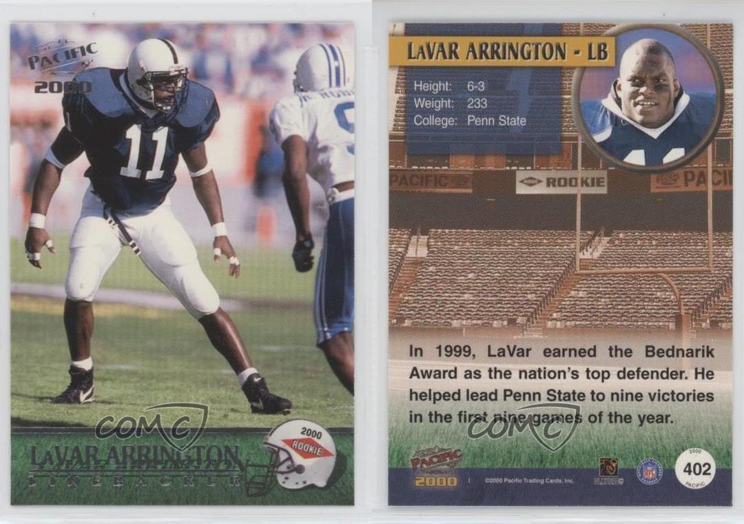 2000 Pacific 2000 Rookie LaVar Arrington #402 Rookie RC - Bild 3 von 6