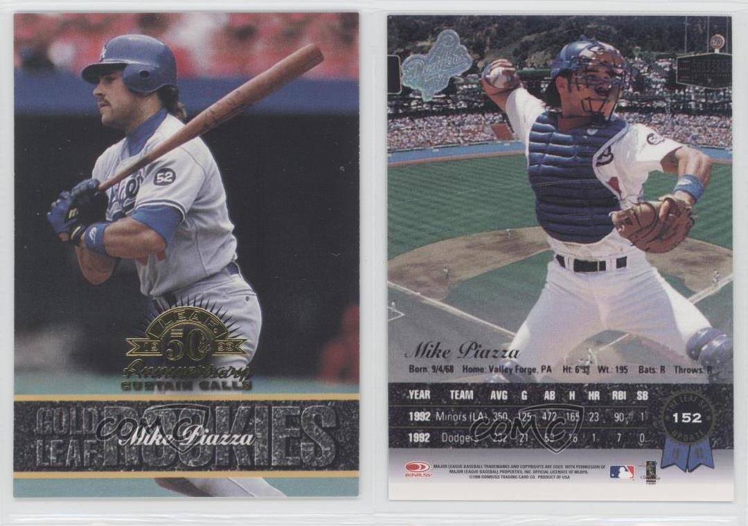  1998 Leaf Baseball Card #152 Mike Piazza : Collectibles & Fine  Art