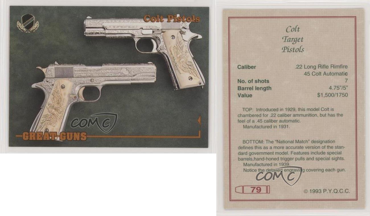 1993 Performance Years Great Guns # 79 Colt Pistols 